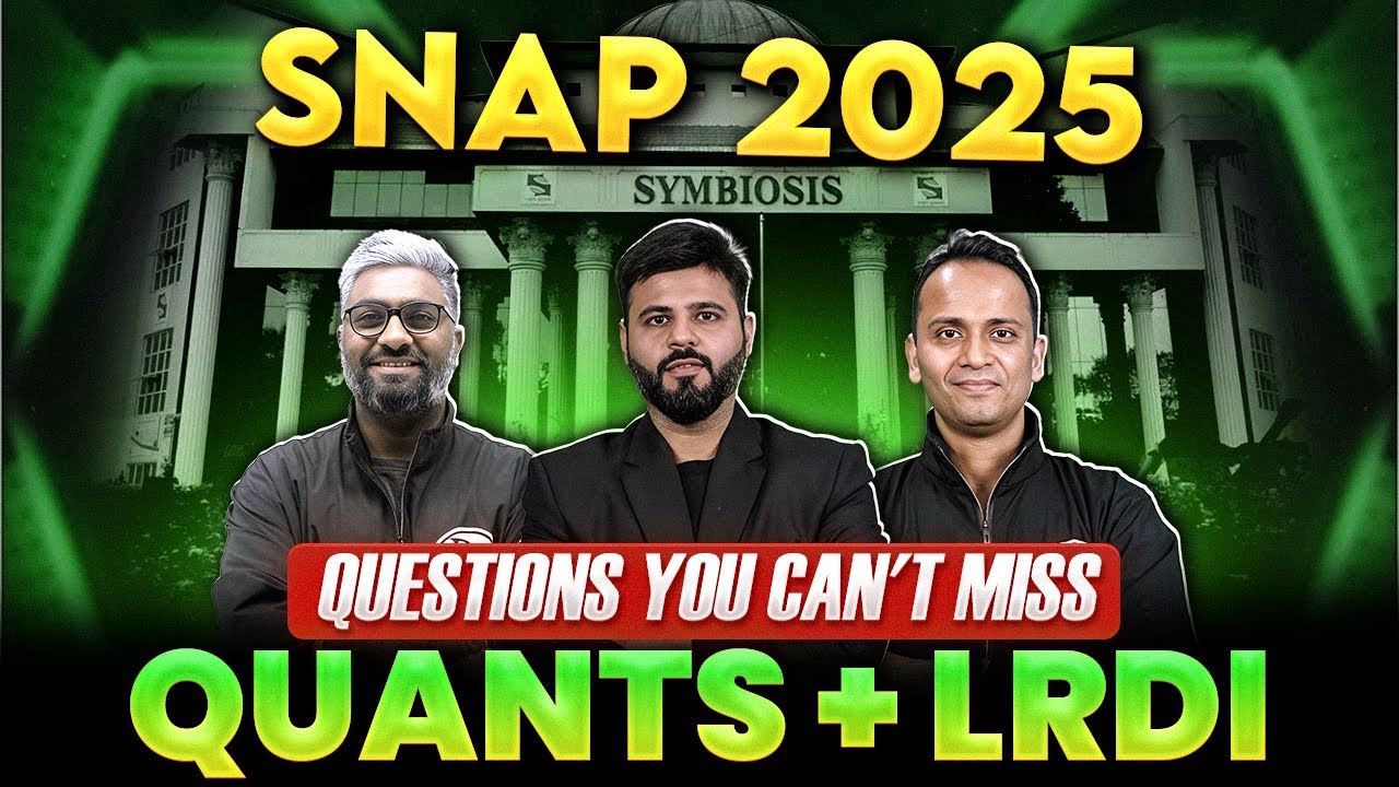 SNAP 2025 Exam Prep | Quants + LRDI Most Expected Questions Omets 2025 Preparation | MBA Wallah