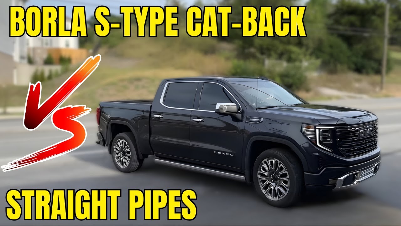 GMC Sierra Denali 5-го поколения с двигателем 6.2L V8: прямоточные выхлопные трубы против выхлопн...