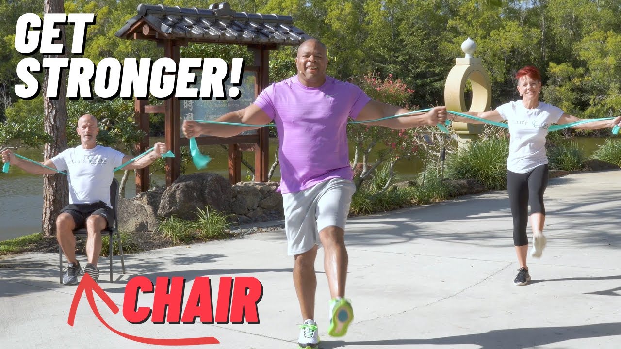 BEST 15 min Workout to GET STRONGER! (resistance band)