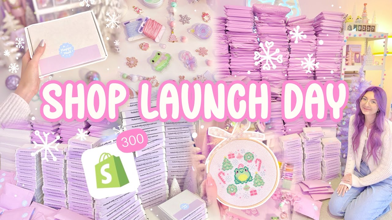 100 ORDERS IN 5 MINUTES! 🛒 ❄️ Launch day and packing orders for my small business