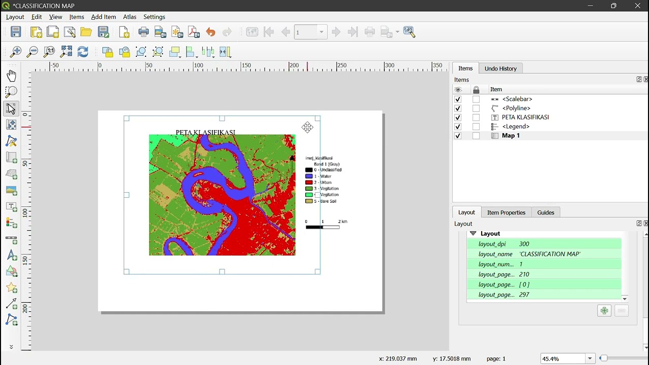 Create and save Supervised Classification Map using QGIS