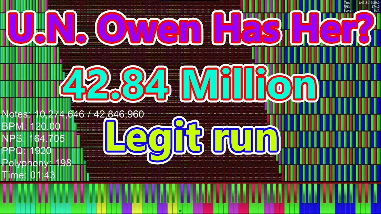 [Black MIDI] U.N. Owen Has Her? 42.84 Million [Legit run]