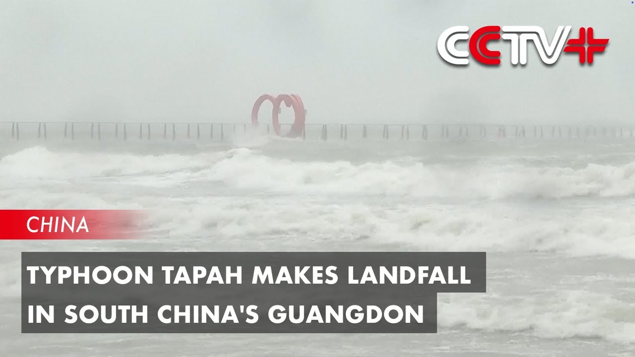 Typhoon Tapah Makes Landfall in South China's Guangdong