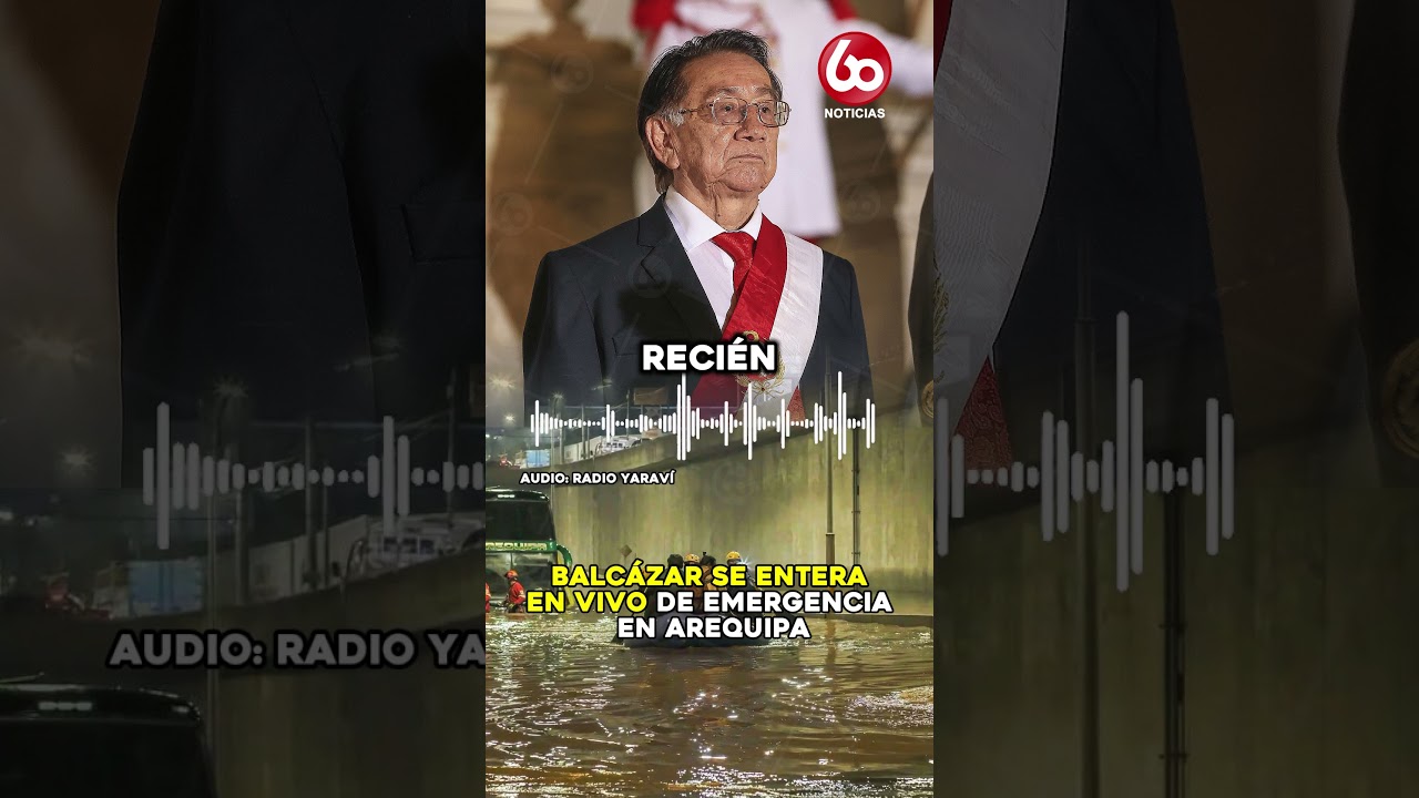 BALCÁZAR SE ENTERA EN VIVO DE EMERGENCIA EN AREQUIPA