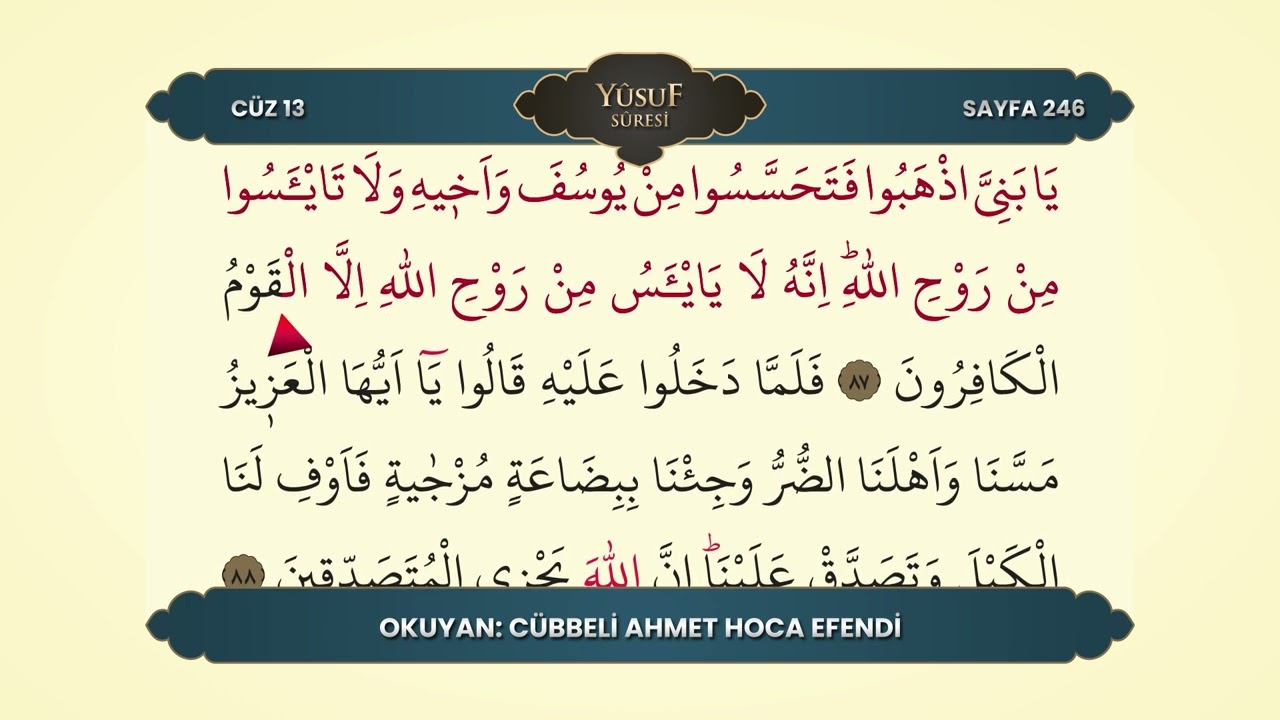 Mukâbele 13. Cüz | Satır Takipli Kur’ân Tilâveti | Cübbeli Ahmet Hoca