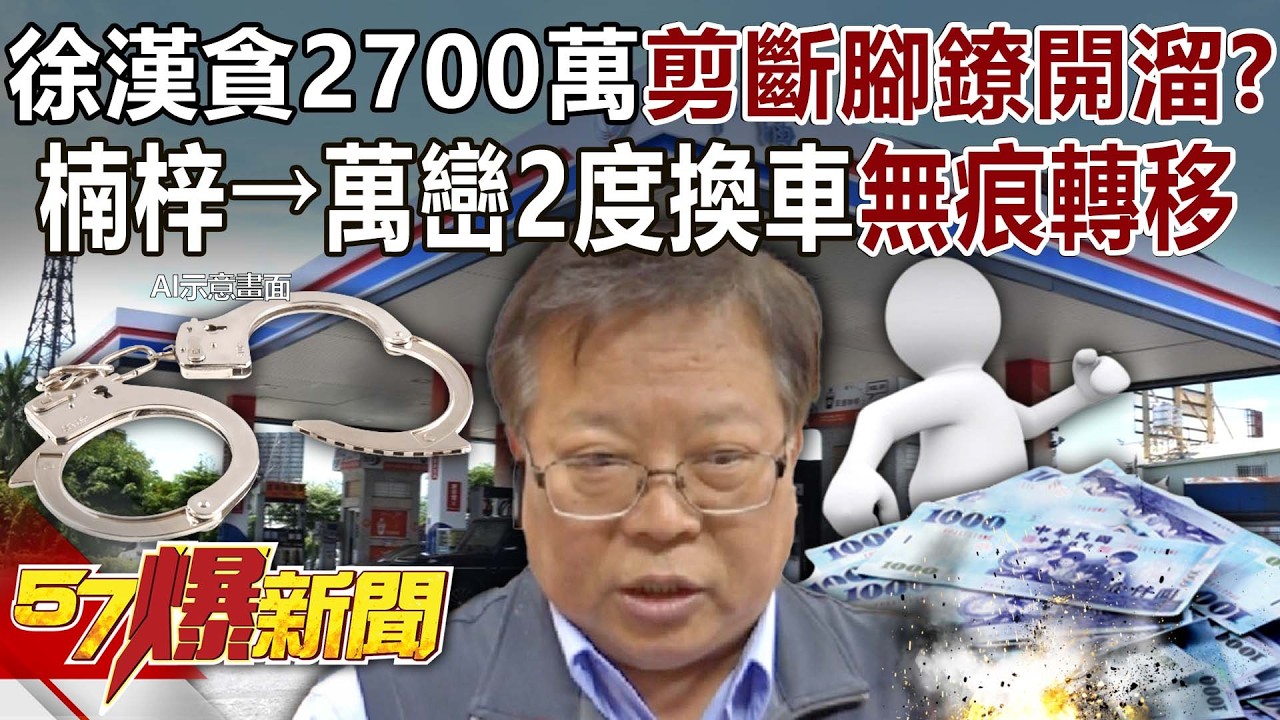 徐漢貪2700萬「剪斷」腳鐐開溜？楠梓→萬巒2度換車「無痕」轉移 - 黃暐瀚 顏炳立 黃敬平 林廷輝徐俊相《57爆新聞》20260320-3