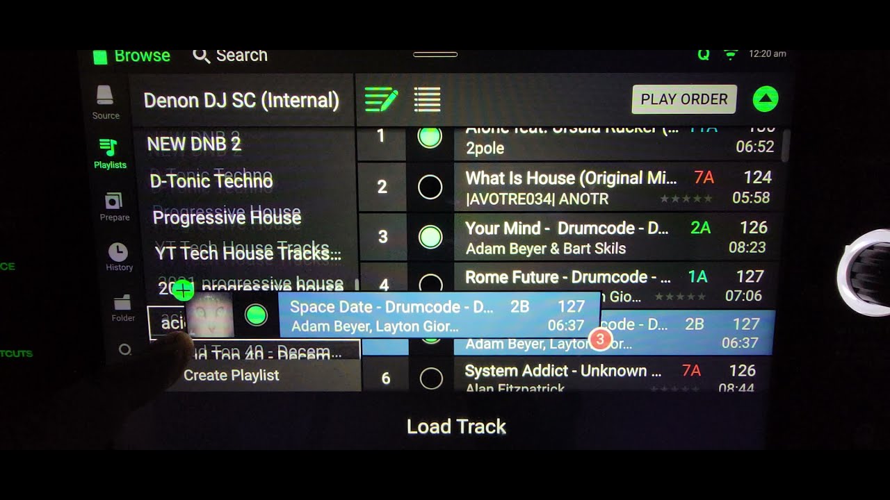 Как создать плейлист на Denon DJ SC6000 Prime 2.0.0 update