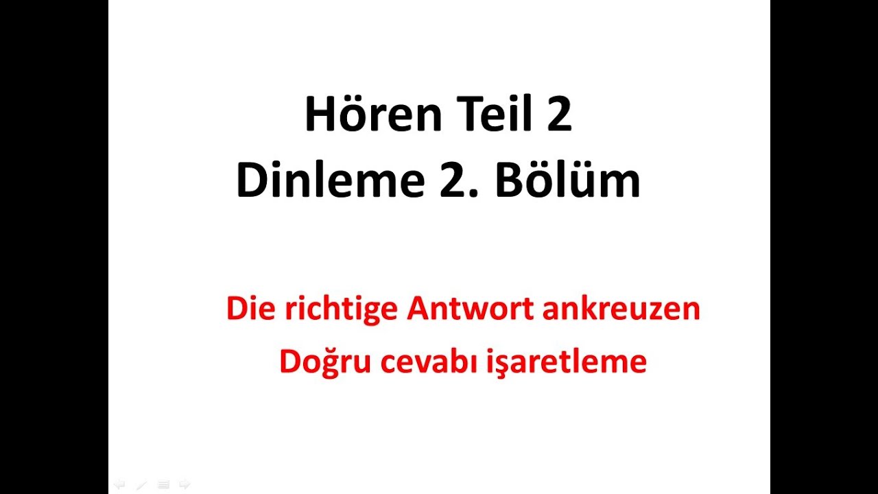 Hören Teil 2 / Dinleme 2. Bölüm TELC Deutsch / Almanca A2 Prüfung - Sınav #telc #telca2