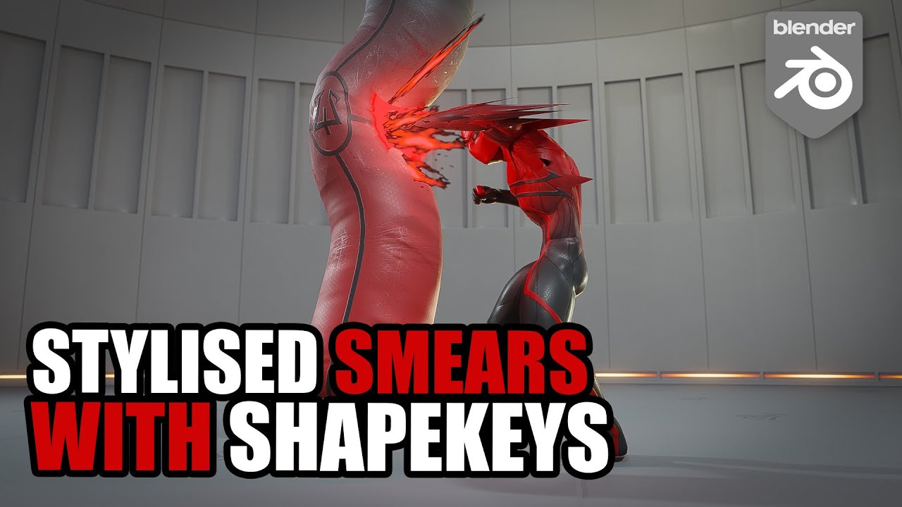 Stylised smears with shapekeys in Blender 3D - Alive! free sample