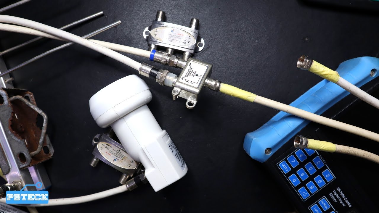 💎 How To Install Satellite Signal + Antenna Signal With 1 Cable