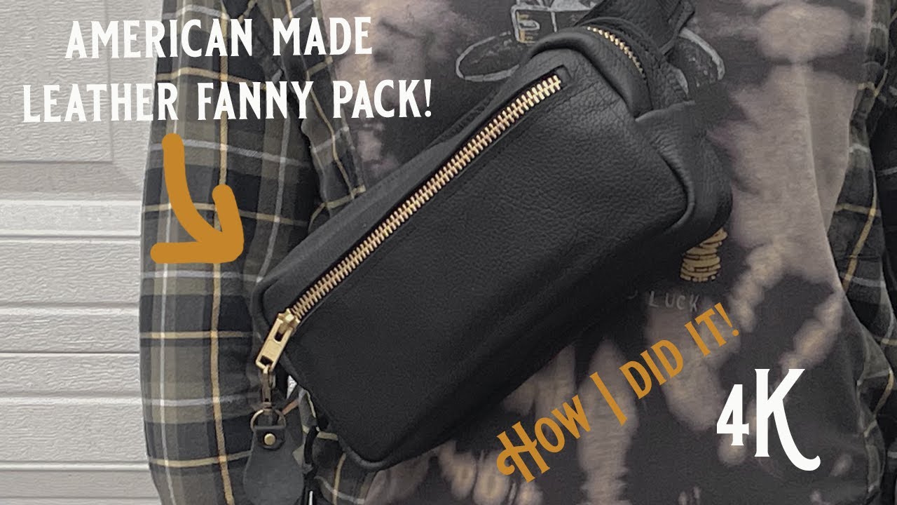 I MADE A  LEATHER FANNY PACK | 4K