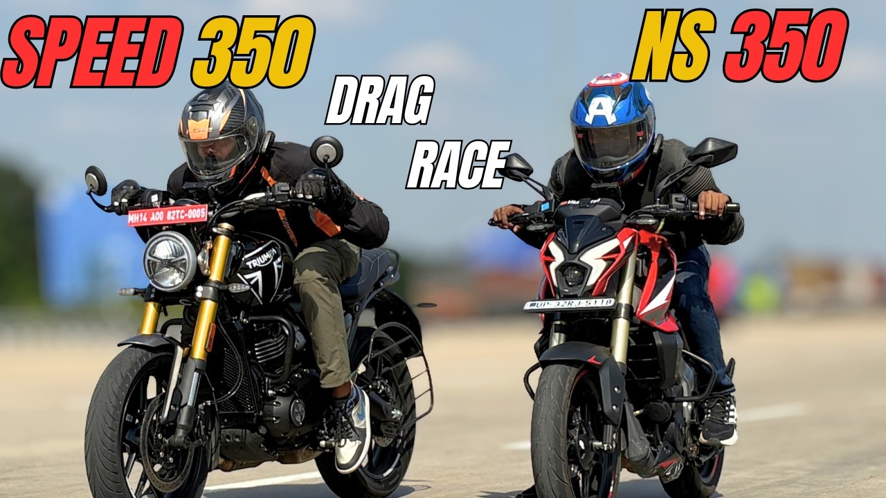 New Pulsar NS350 vs Speed 350 drag Race | The UP46 Rider |