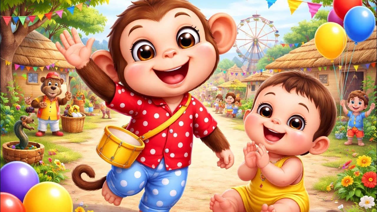 Bandar Mama Pehne Pajama | बंदर मामा पहने पजामा | Hindi Rhymes For Kids  Baby Songs  Nitu Cartoon TV
