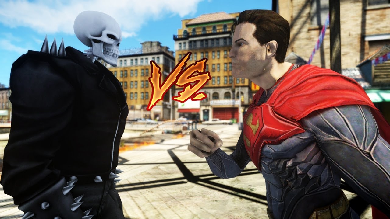 GHOST RIDER VS SUPERMAN - GREAT BATTLE - GTA IV