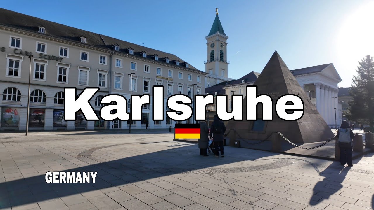 Karlsruhe Germany Walking Tour | Exploring the Fan-Shaped City in Baden-Württemberg | 4K 60fps