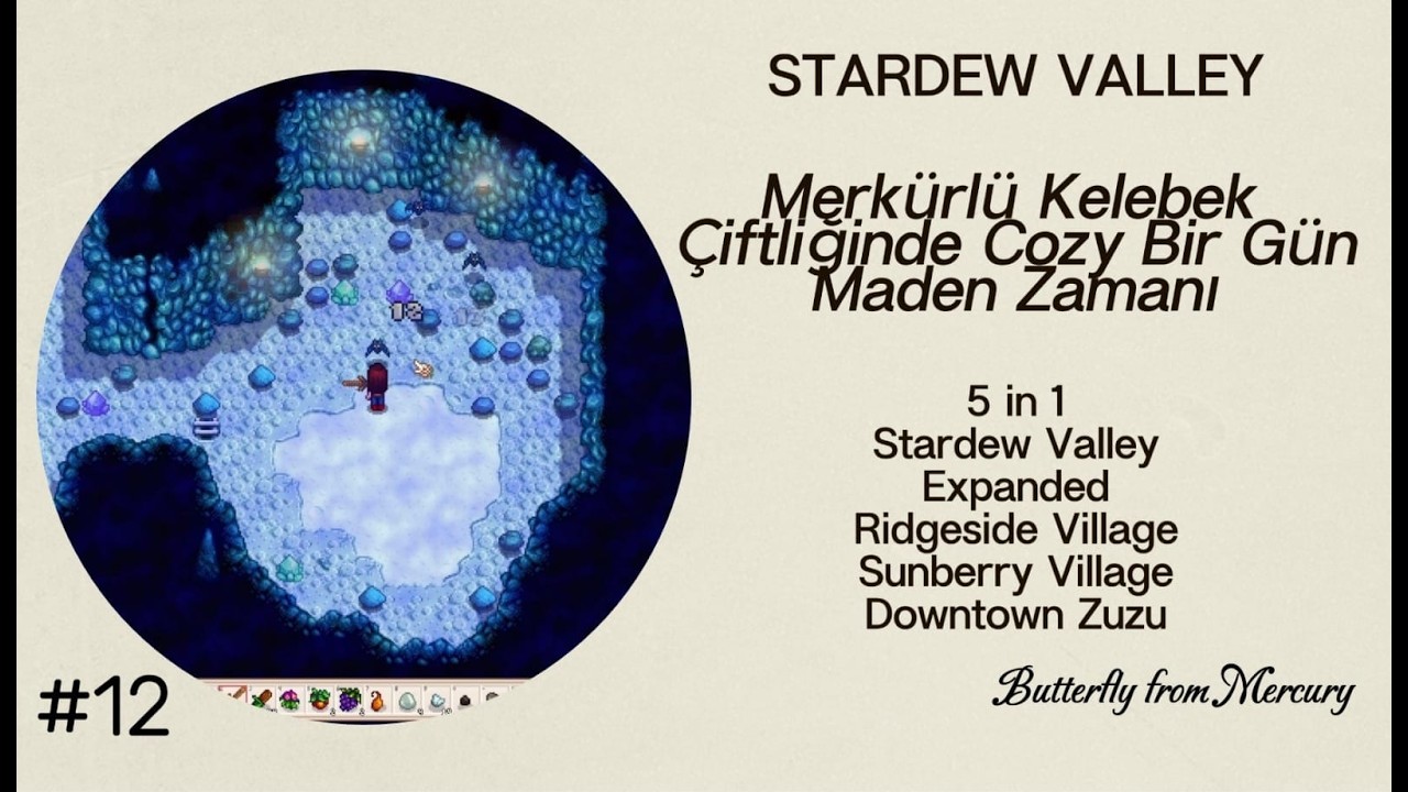 Merkürlü Kelebek Çiftliğinde Cozy Bir Gün 🦋⛏️ | Maden Zamanı | Stardew Valley 5in1 #12