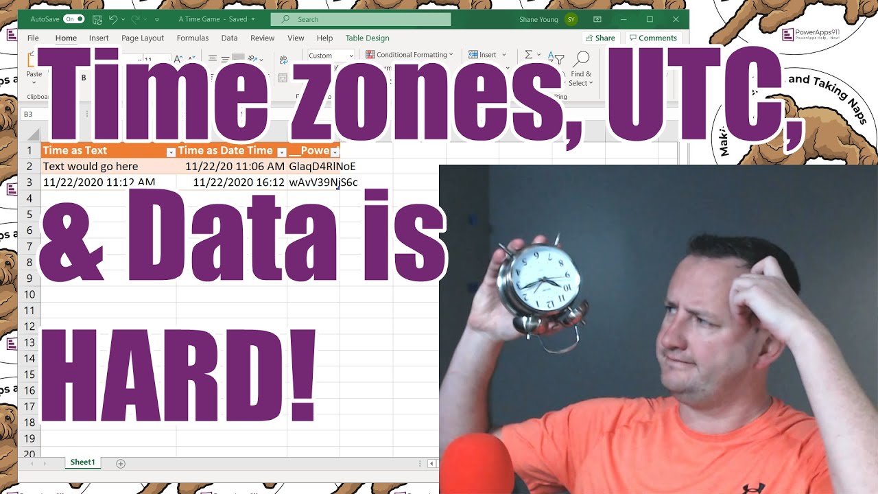 Power Apps Time zones, UTC, SharePoint, and Excel