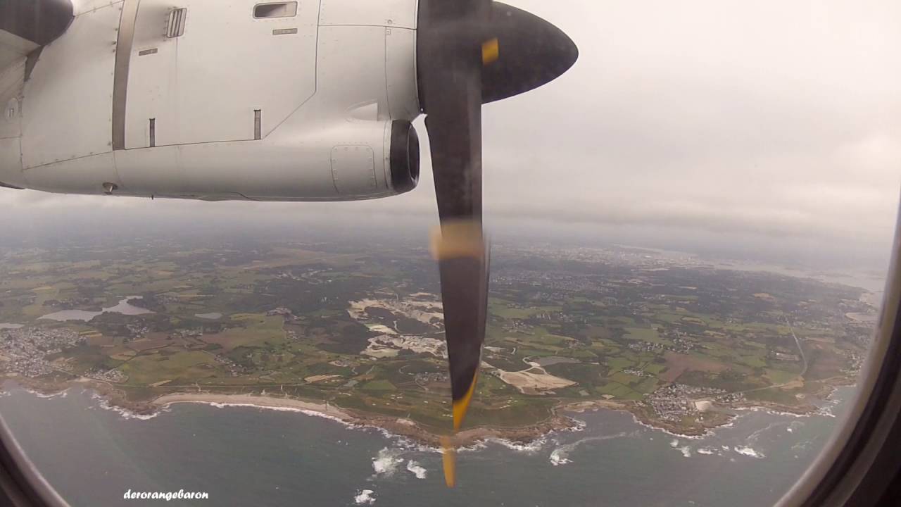 Takeoff from Lorient - Lann Bihoue Airport with HOP! ATR 72-600 F-HOPN