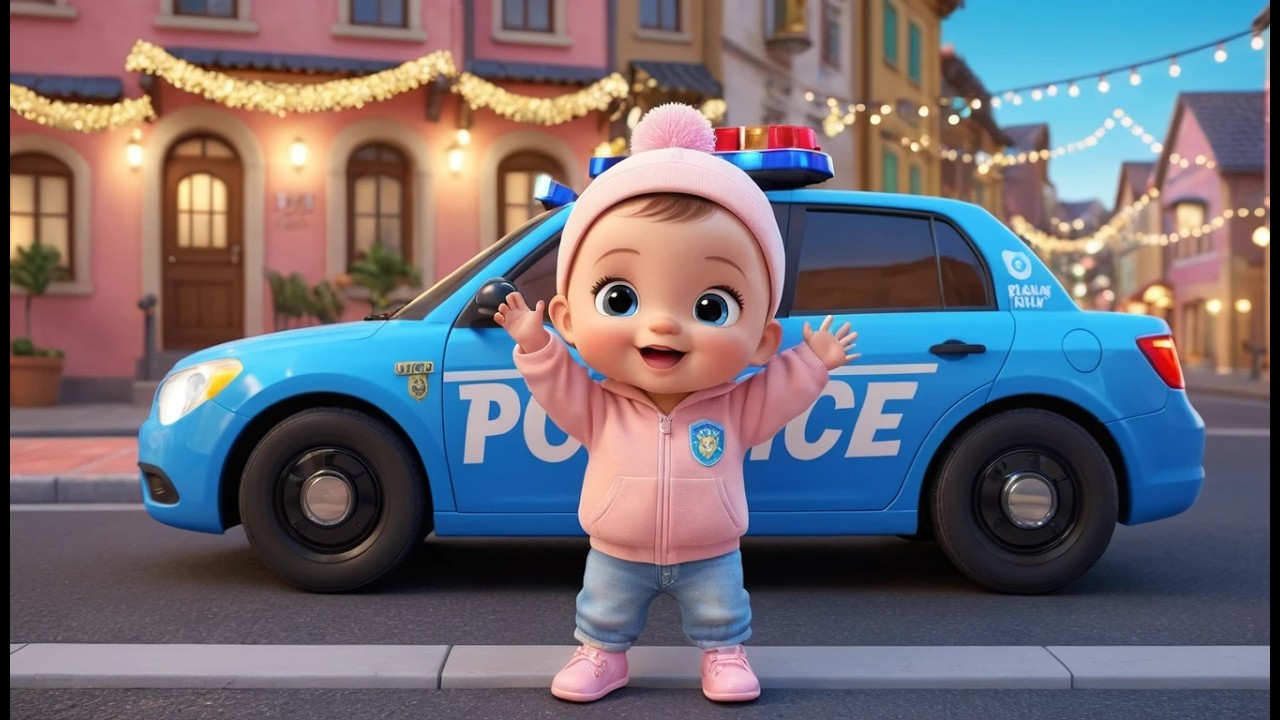 Police Car Lights Show | Fun Vehicle Song for Kids & Toddlers