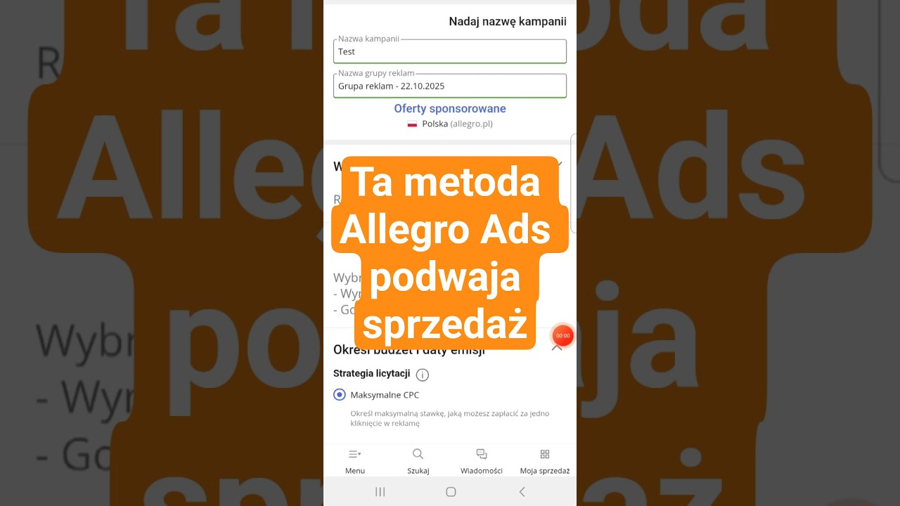 Ta metoda podwaja sprzedaż na Allegro ⚡️ &ndash; kampania Ads od A do Z&rdquo; #allegro2025 #e-commerce