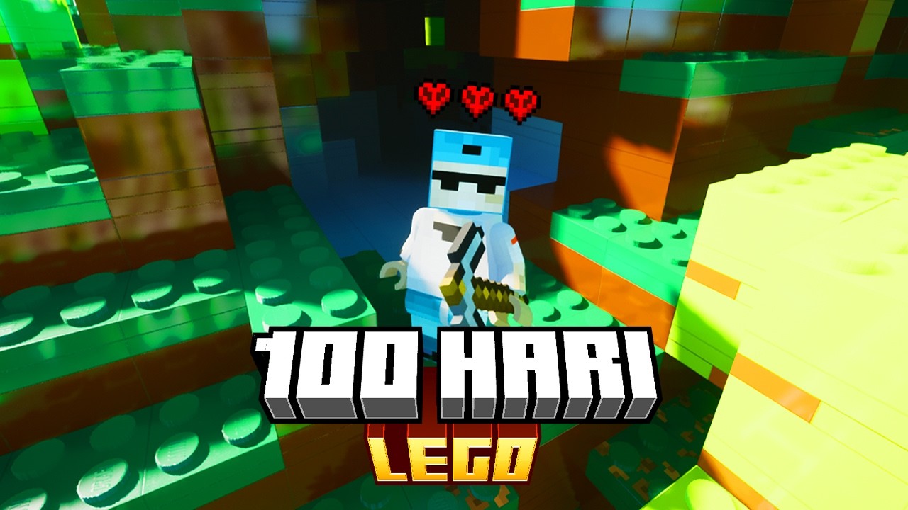 100 hari Minecraft HARDCORE DUNIA LEGO