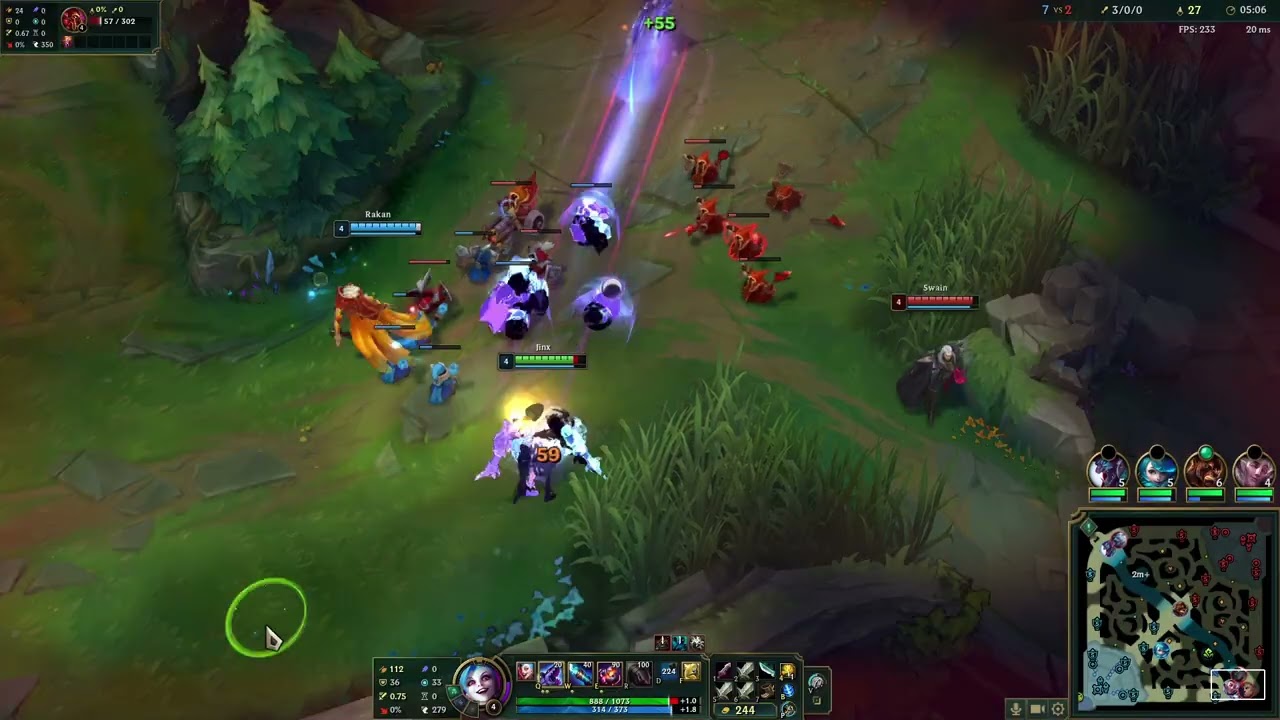 Jinx vs Swain win