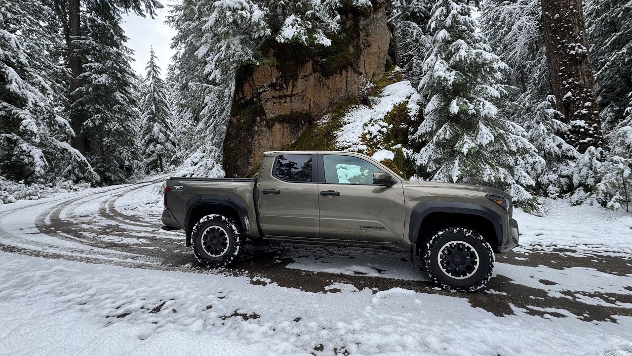 2025 Tacoma TRD Off-Road in the snow and ice with BF Goodrich KO3’s