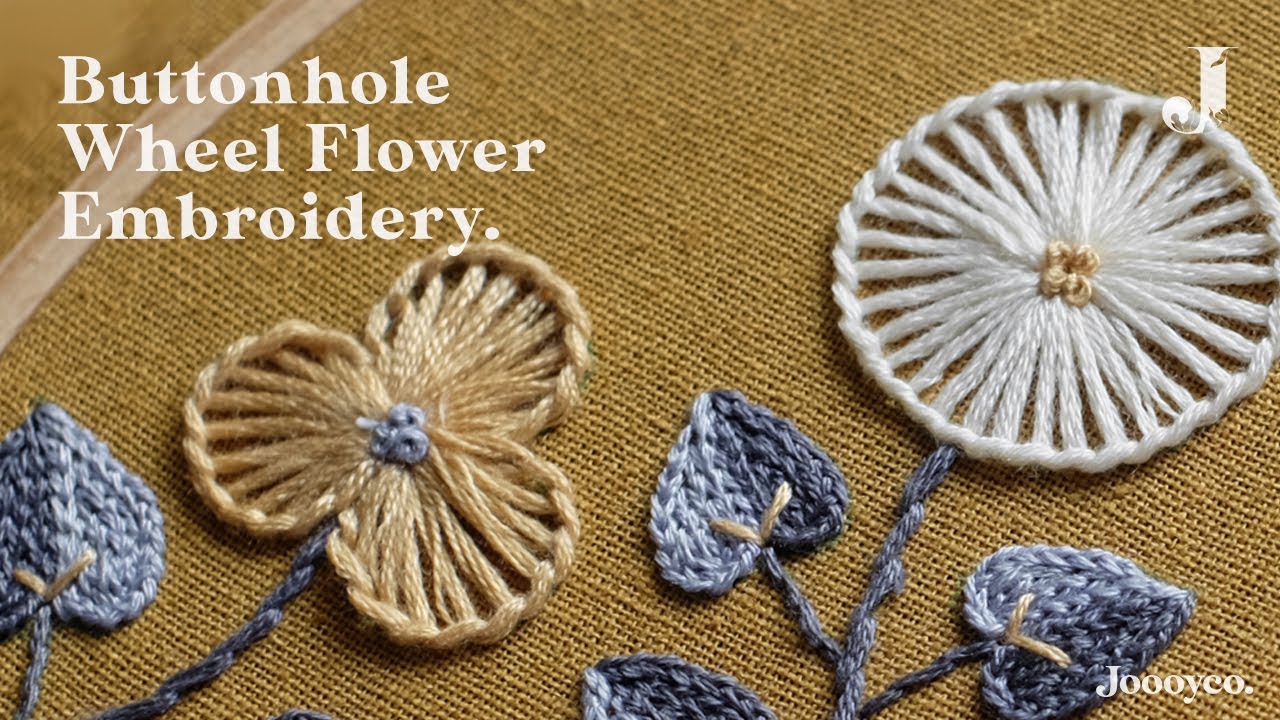 Buttonhole Wheel Flower Embroidery (+ Free Mini Pattern)