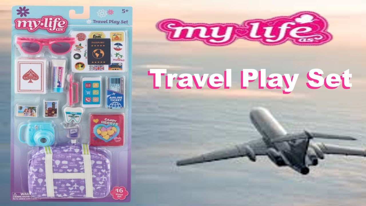 This My Life As Travel Set, is perfect  for a vacation themed photo shoot, for your 18