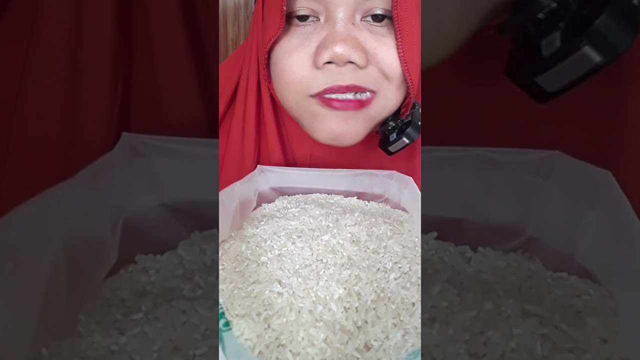 DYMA |ASMR RAW RICE EATING |Makan Beras | asmrrawriceeating| asmrsounds | Basmatirice #asmr #shorts