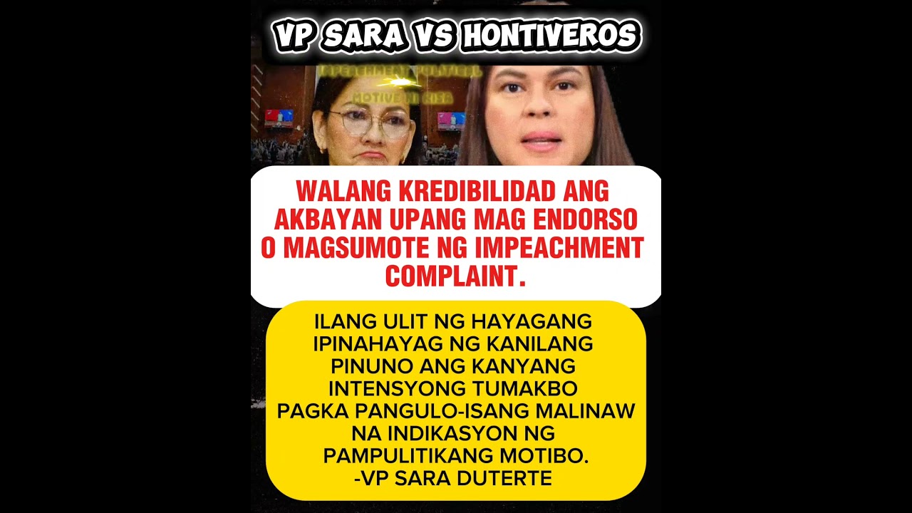 VP SARA DUTERTE VS HONTIVEROS: WALANG CREDIBILITY ANG AKBAYAN#funny#comedy#jokes#foryou#shorts