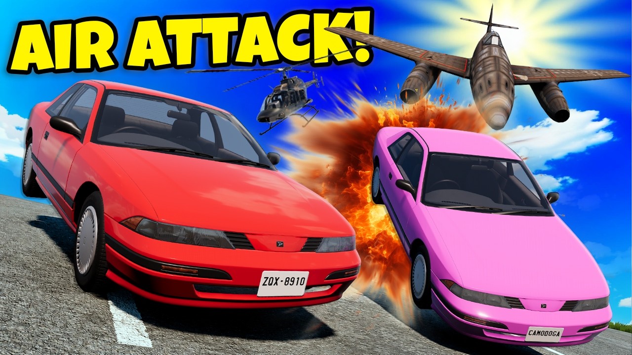 BeamNG Drive Racing BUT We&rsquo;re Under AIR ATTACK!