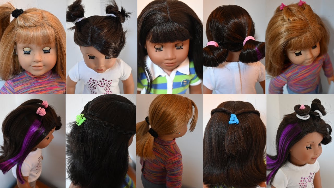 EASY 2 MIN HAIRSTYLES FOR AMERICAN GIRL DOLLS WITH SHORT HAIR (PERFECT FOR INSTAGRAM PHOTOS)