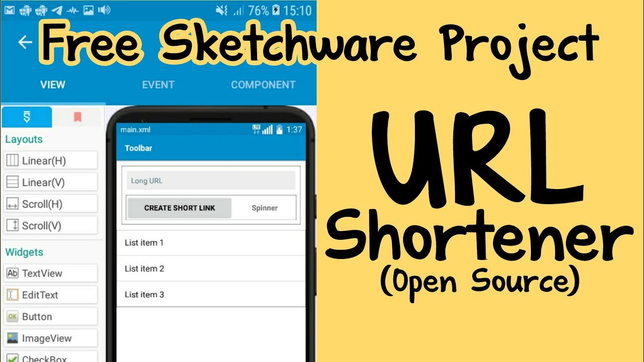 [Free Sketchware Project] URL Shortener Project For Sketchware
