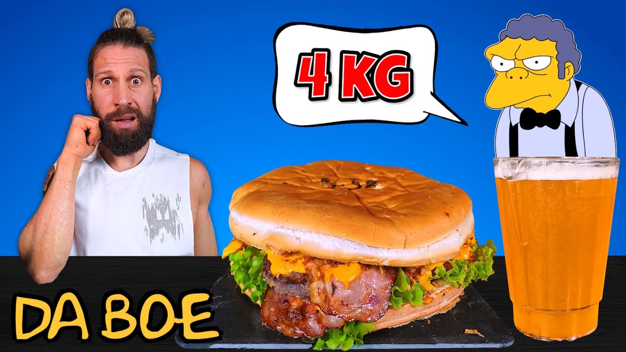 Sfido il PANINO da 3 KG del BAR BOE dei SIMPSON - Crispy Burger Party Challenge
