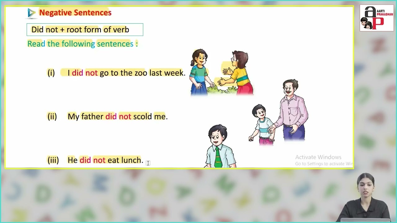 Ch 9 | Aarti Prakashan | Grammar | Class 3 | Simple Past Tense | For children
