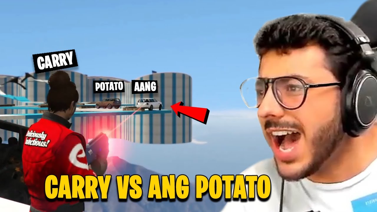 Carry VS Aang Potato GTA V Impossible Car Race | Carry Highlight