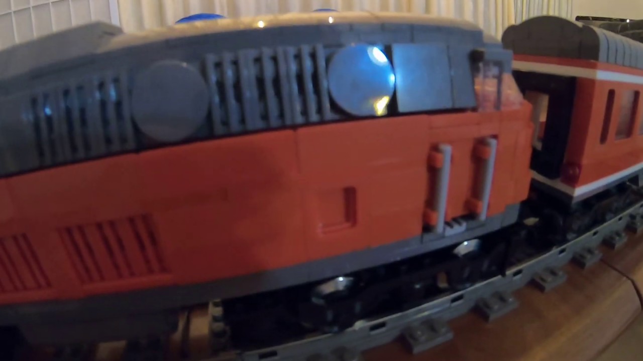 Lego BR218 + N-Wagen Silberlinge 9v train MOC Eigenbau Zug Lok Bahn DB GoPro