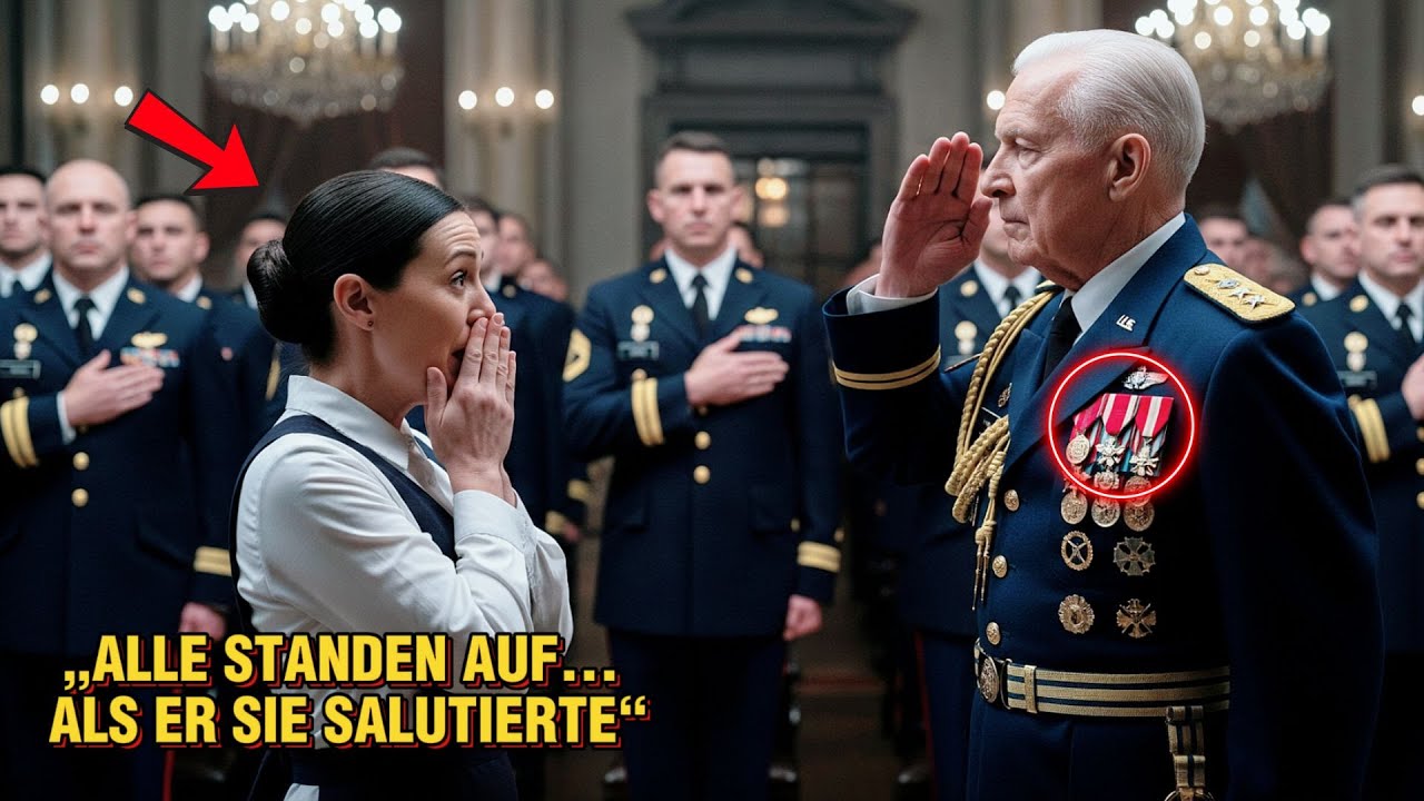 „Eine einfache Kellnerin – bis ein General vor ihr salutierte und der Saal erstarrte“