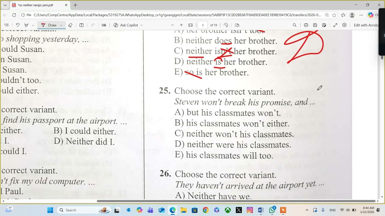 So Neither test izahı