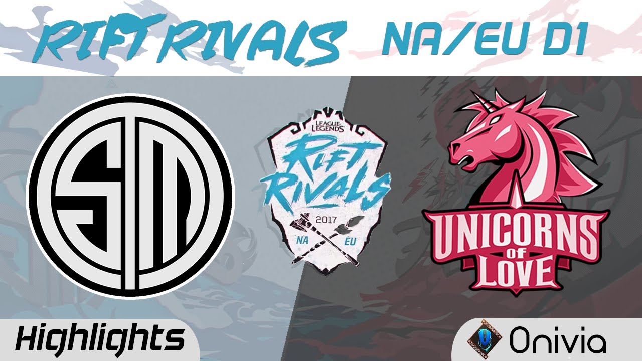 TSM vs UOL Highlights Rift Rivals EU & NA 2017 Team Solo Mid vs Unicorns of Love by Onivia