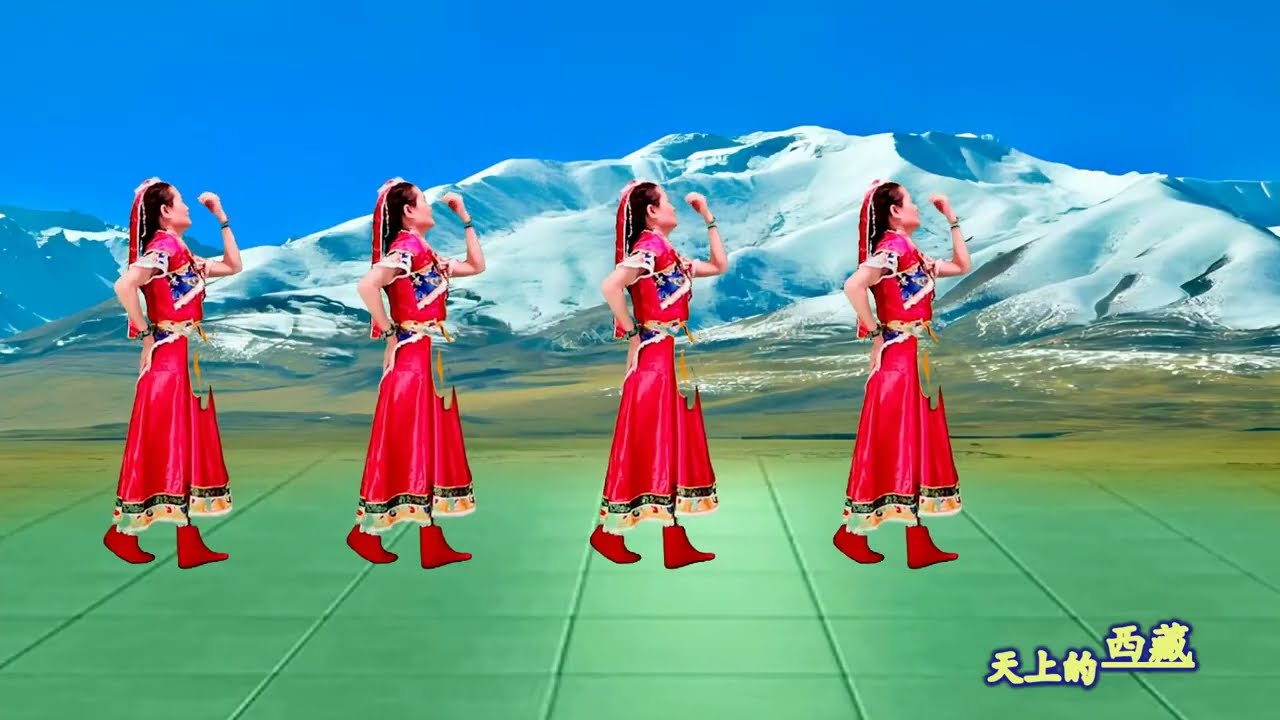 优美藏族舞《天上的西藏》天籁之声，歌唱藏乡人民幸福吉祥