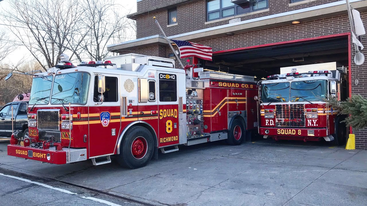 EXCLUSIVE VIDEO OF BRAND NEW FDNY SQUAD 8 & IT’S 2ND PIECE ARRIVING AT QUARTERS FOR THE 1ST TIME.