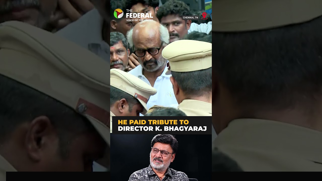 Rajinikanth pays tribute to K. Bhagyaraj | #shorts