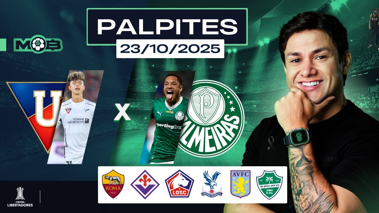 PALPITES DE FUTEBOL PARA O DIA 23 10 2025 + BILHETE PRONTO (QUINTOU NO MUNDO BET)