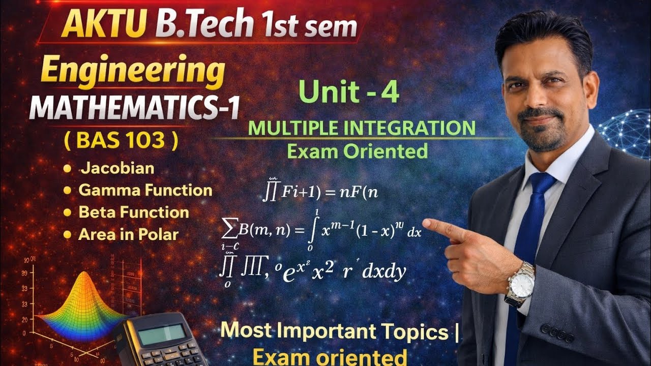 AKTU B.Tech 1st Sem | Engineering Mathematics-1 (BAS103) | Unit-4 Most Expected Topics | 100% Exam