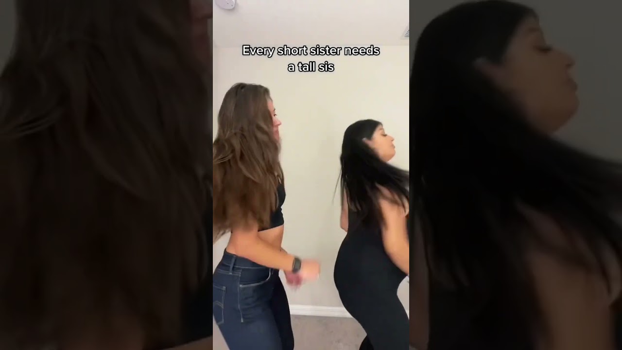 Every short sister needs a tall sister 😭 #shorts