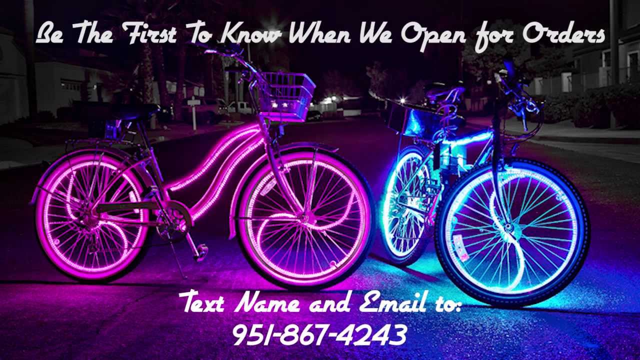 Coolest Glowing Beach Cruisers! Glow Candy Bike Lights Mission Beach July 4th 2011