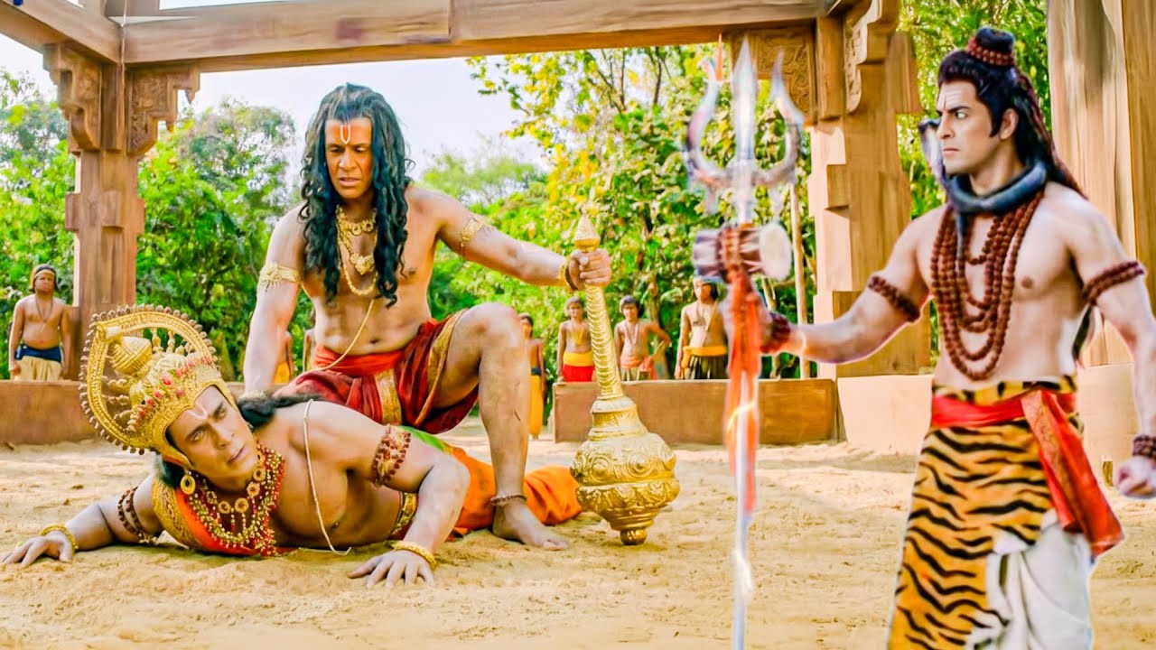 देखिए बाली को वीर हनुमान पर भारी पड़ता देख कैलाश से उतर आए भोलेनाथ || Shrimad Ramayan