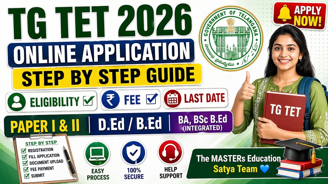 TG TET JUNE 2026 ONLINE APPLICATION PROCESS  STEP-BY-STEP GUIDE  LAST DATE FEE ELIGIBILITY